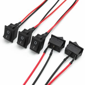 Powice Kippschalter 12V 10A, 2-polig mit Kabel