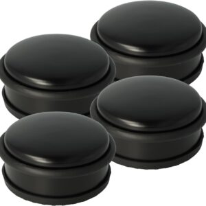 Westcott Türstopper Edelstahl 4er-Set, schwarz, Ø 10 cm