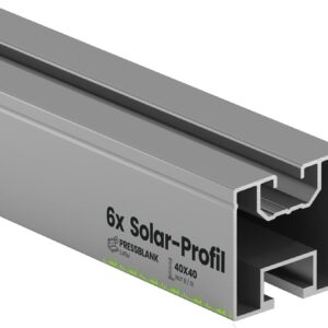 Alu Solarprofil 6x 40x40mm, 2,45m - Nut 8/10 - Typ-S