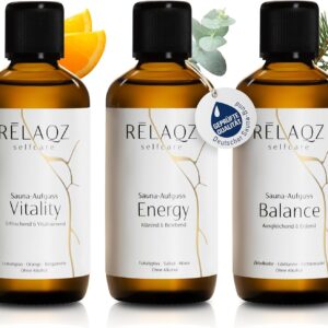 Saunaaufguss-Set 3x100ml von RELAQZ – Premium Duftwelten
