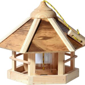 dobar® Vogelfutterhaus Camouflage aus Holz inkl. Futtersilo