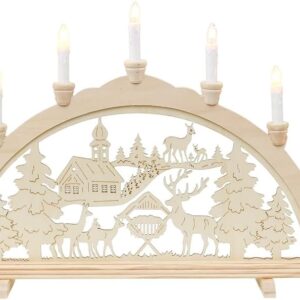 Wichtelstube-Kollektion XL Schwibbogen Wildfütterung 58 cm
