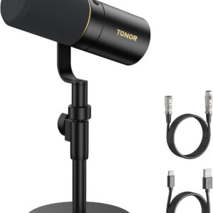 TONOR USB/XLR Mikrofon mit Ständer für Podcast & Streaming