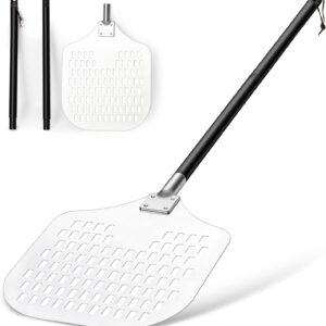 Herogo Pizzaschieber 12 Zoll, harteloxiert, abnehmbarer Griff