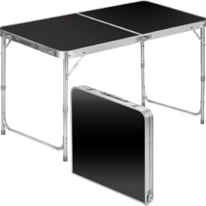 Multifunktionstisch klappbar 120x60 cm höhenverstellbar schwarz