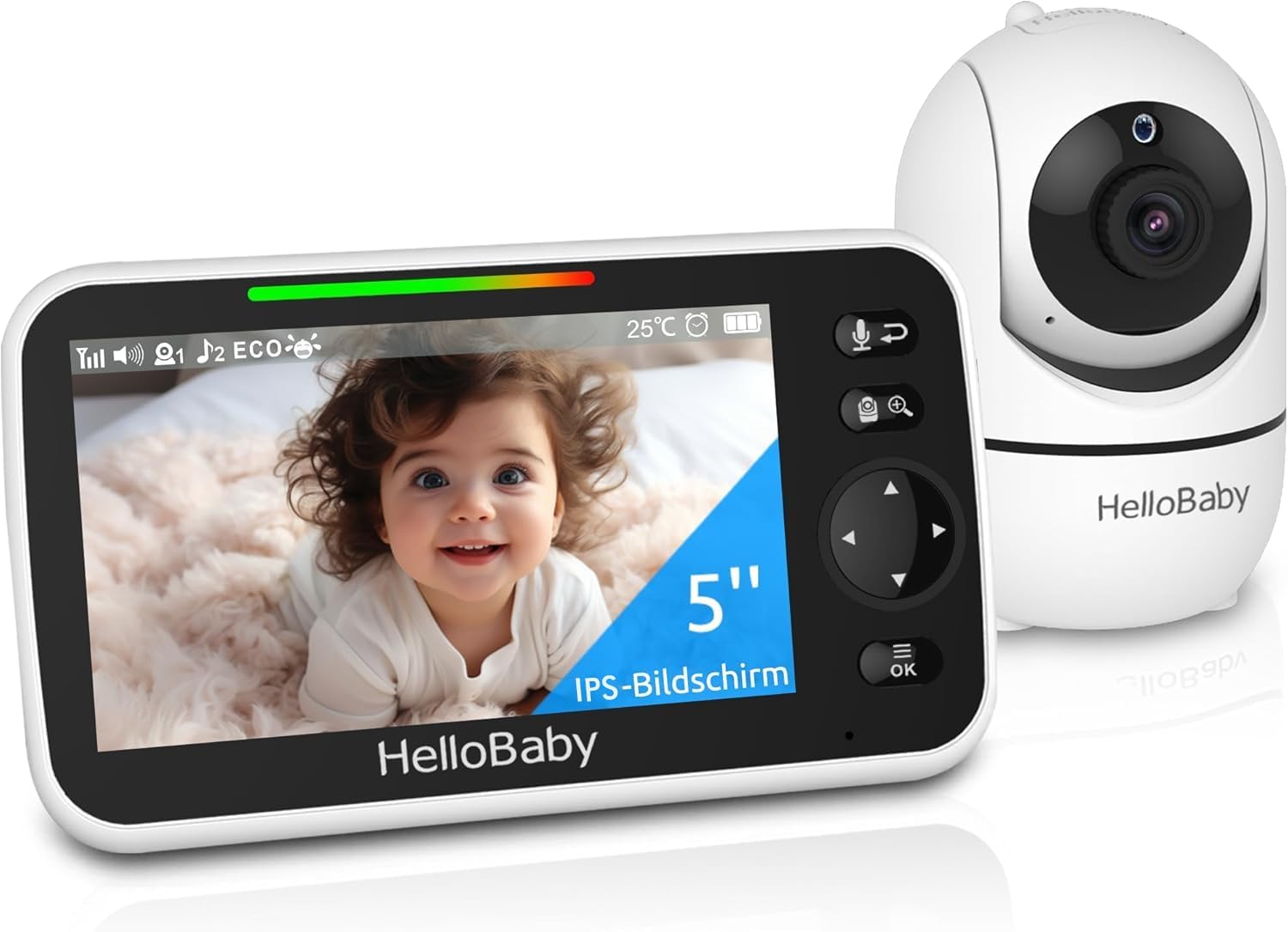 HelloBaby Babyphone HB6550 mit Kamera & Nachtsicht