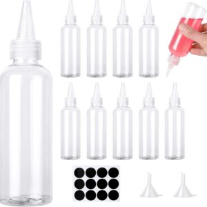 12x 100ml Quetschflaschen Set mit Trichtern & Etiketten