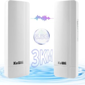 KuWFi 3KM WLAN-Bridge für Starlink & IP-Kameras (2-Set)