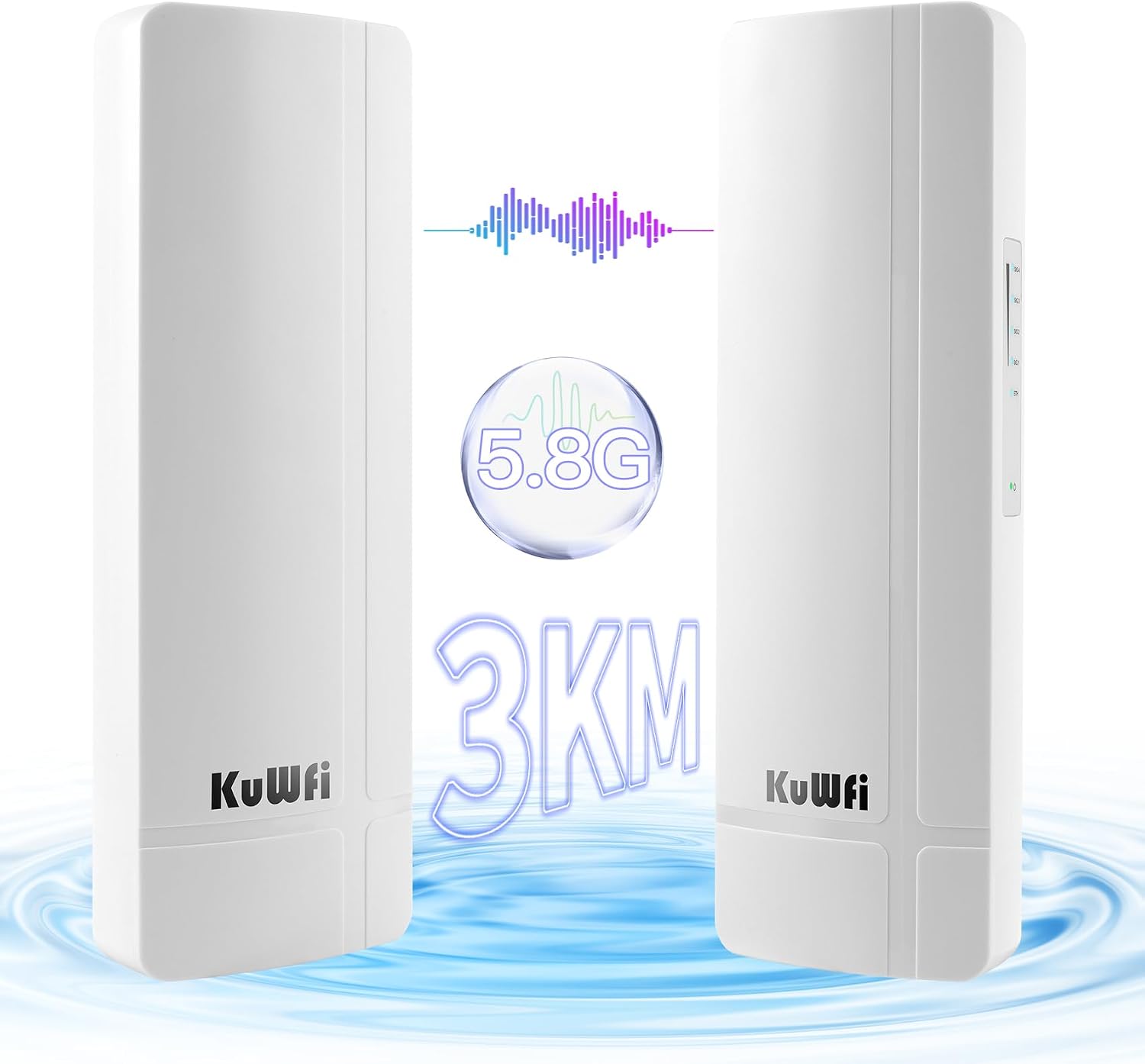 KuWFi 3KM WLAN-Bridge für Starlink & IP-Kameras (2-Set)