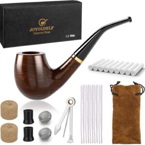 DIMJ Ebenholz-Pfeifen-Set mit Zubehör & Geschenkbox