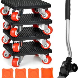Möbel-Transportrollen Set 400 kg, 4 Stück 360°-Drehbar