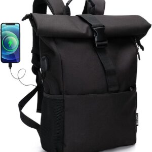 MoFut Rolltop Rucksack 15,6" Laptopfach Groß Backpack wasserdicht