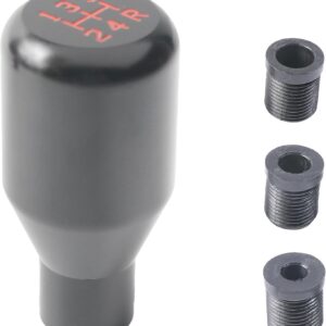 Schaltknauf 5-Gang Chrom Metall für Auto-Schalthebel (schwarz)