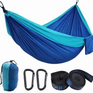 Ultraleichte Hängematte outdoor blau 270x140 cm inkl. Gurte