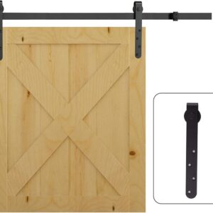 HOMCOM Schiebetür-Beschlagsatz 180 cm inkl. Rollen & Schiene