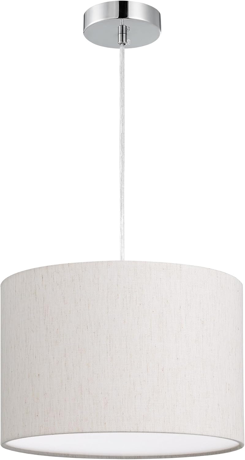 Zedelmaier Hängelampe Leinen hellbeige Φ30cm