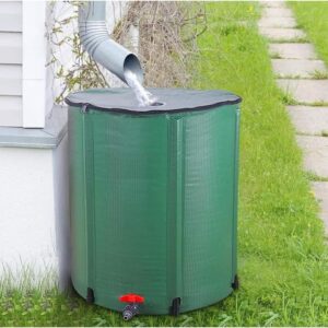 SIYAN Regenfass 50L | Gartenbewässerung schwarz, tragbar